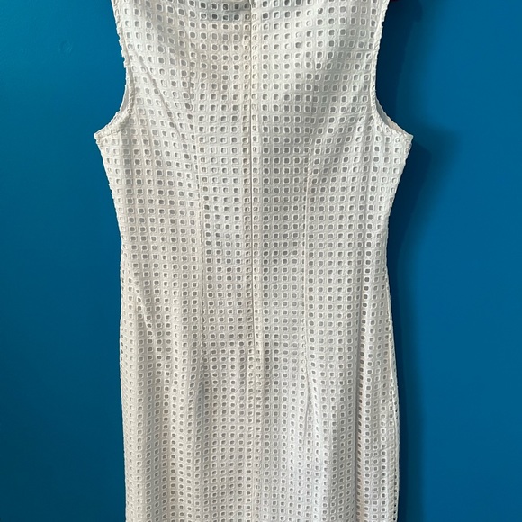 Alfred Sung NWT white eyelet shift dress size 8 - Picture 2 of 6